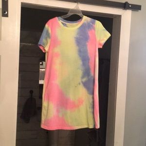 Tie dyed pool cover/ T-shirt dress.